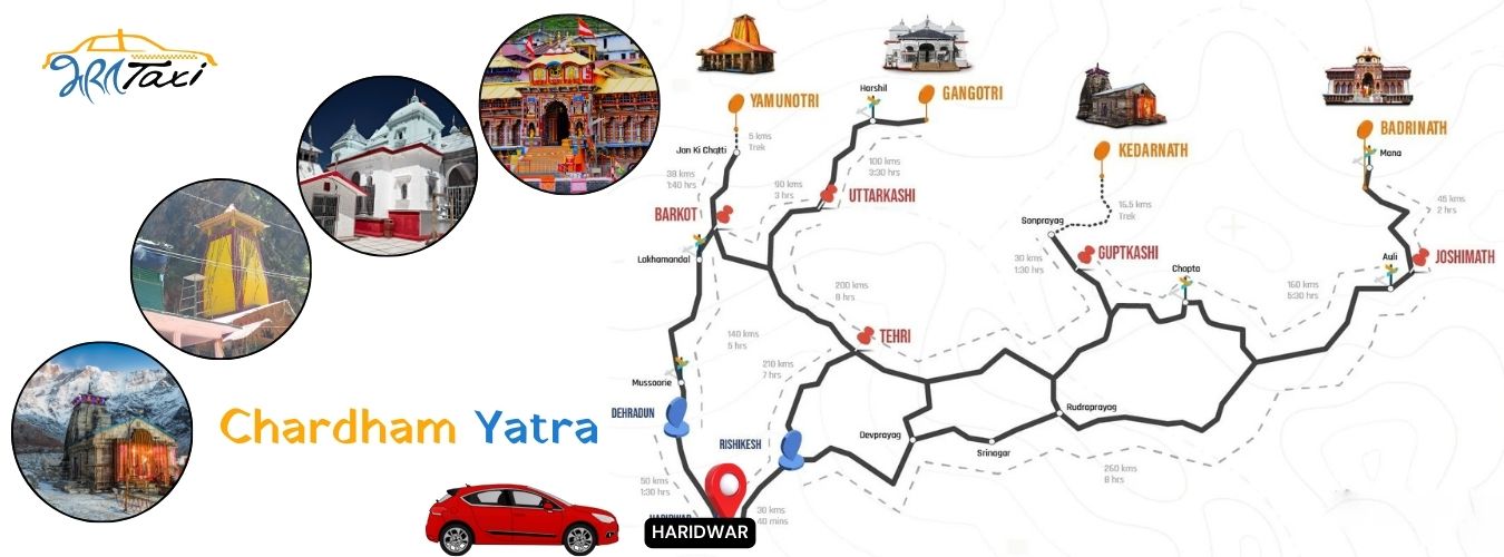Chardham Yatra from Haridwar with Bharat Taxi
